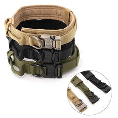 Dog Training Collar Adjustable Tactical Dog Collar And Leash Set Control Handle Pet Lead Collar For Small Big Dogs