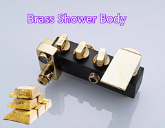 Hot and Cold Bathroom Faucet Lifting Bathroom Shower Set with Bidet Black Shower Set Brass Shower Body Faucet 1.5mflexible Hose