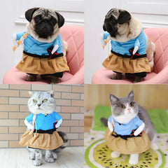 Pet Dog Cat Funny Clothes Dogs Cosplay Costume Halloween Christmas Comical Outfits Cat Party Costume Suit