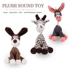 Dog Toys Stuffed Donkey Squeaking Pet Toy Cute Plush Puzzle Interactive Toy For Dog Cat Chew Squeaky Pet Molar Toy