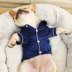 Summer Soft Silk French Bulldog Pajamas Pet Dog Pajama For Small Dogs Puppy Cat Clothes Pets Clothing