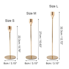 Modern Metal Gold Candlestick Holders Wedding Decoration Skinny Tapered Candlestick Holder Home Decor Bar Party Candle Holders