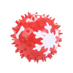 Pet Dog Toys Molar Bite-resistant Ball Dog Toy Interactive Rubber Chew Toys Squeak Training Durable Playing Balls For Dogs