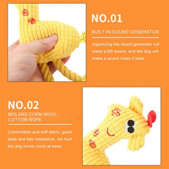 Dog Toys Stuffed Donkey Squeaking Pet Toy Cute Plush Puzzle Interactive Toy For Dog Cat Chew Squeaky Pet Molar Toy