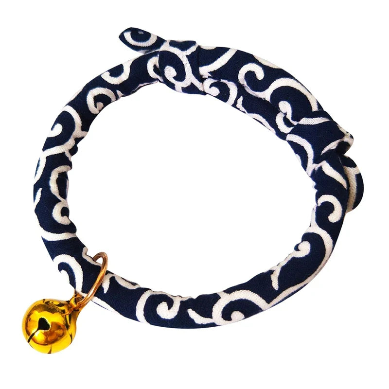 Fashion Cat Collars Japanese Style Shiba Pet Collars Dog Cat Collar With Bell Accessories for Chihuahua Cat Pendant Necklace