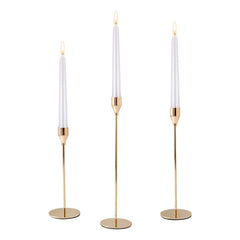 Modern Metal Gold Candlestick Holders Wedding Decoration Skinny Tapered Candlestick Holder Home Decor Bar Party Candle Holders