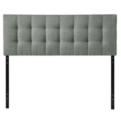 King size Grey Fabric Modern Button-Tufted Upholstered Headboard