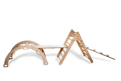 4 Pieces Montessori Climbing Set - Climbing Triangle - Arch/Rocker and