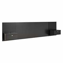 King size Modern Wall Mounted Floating Headboard with Nightstands in