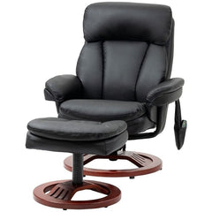 Adjustable Black Faux Leather Electric Remote Massage Recliner Chair