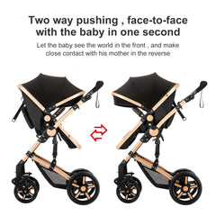 High quality newborn Lightweight  Baby Stroller  Folding Cart  Comfort Baby Stroller 3 in 1 Child Safety Seat With ISOfix