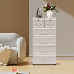 CNCEST 5 Drawer Dresser,PP Storage Cabinet Chest Clothes Storage with 2 Lockable Drawers Vertical Clothes Storage Tower