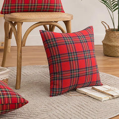 Pillow Cases Christmas Scottish Tartan Plaid Cushion Covers Bed Sofa Pad Party Decor Throw Pillow Cover Holiday Decors 45/50cm