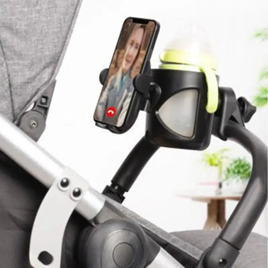 Cup Holder Stroller Accessories Storage Wheelchair Accessories Stroller Bottle Holder Phone Holder 2-in-1 Universal Cup Phone