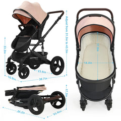 High quality newborn Lightweight Baby Stroller Folding Cart Comfort Baby Stroller 3 in 1 Child Safety Seat