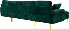 U-Shaped Sectional Sofa Couch, 4 Seat Sofa Set for Living Room, Convertible L-Shaped Velvet Couch Set with Chaise Lounge