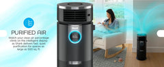 QWShark HC451 3-in-1 Clean Sense Air Purifier,Heater;Fan,Oscillating,Captures 99.98% of Particles for Clean Air,Dust,Smoke