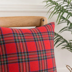 Pillow Cases Christmas Scottish Tartan Plaid Cushion Covers Bed Sofa Pad Party Decor Throw Pillow Cover Holiday Decors 45/50cm