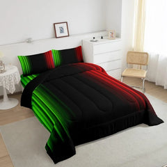 Comforter Set Kids Teens Dark Blue and Black Striped Bedding Bed Set Decor Modern Fashion Comforter Inner Fill Bedroom