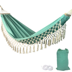 Hammock Outdoor Camping Leisure Canvas Thickened Swing Hammock Anti-rollover Perfect for Garden Patio Backyard