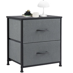 JHK Cabinet For Living Room With 2 Fabric Drawers Cabinet Tables With Storage Closet Chest Clothes Display Dresser Of Furniture