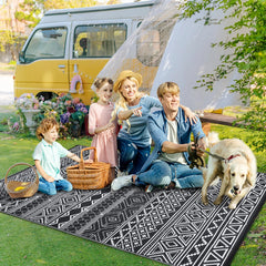 Outdoor Rug 6x9 Patio Waterproof, Plastic Straw Rug Reversible Patio Rugs, Camping Rug Mat Large Boho Portable Outdoor Area Rug