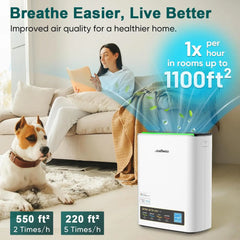 Purifiers for Home Large Room Up to 1100ft², HEPA Filter Air purifier Removes 99.97% of Allergens,Dust,Smoke