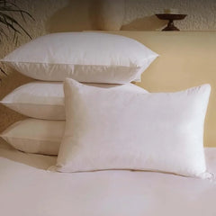 Goose Down Feather Pillows Standard Size Set of 4 Pack,for Sleeping Firm Soft Support for Side & Back Sleepers, White,20x26 Inch