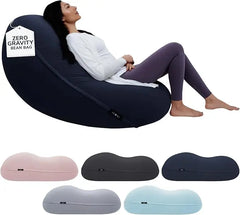 Moon Pod Bean Bag Chairs for Adults - 12LB Giant Bean Bag for Back Support w/Micro-Bead Filling for Zero-Gravity Sensation, Tens