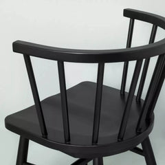 Dining chair Black wooden chair