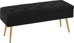 Modern Entryway  End of Bed  Ottoman Upholstered Velvet Bedroom  for Foot of Bed Tufted Bench Foo