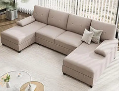 Sectional Sofa Couches for Living Room, U Shaped Couch Sofas Living Room Furniture Sets Clearance，Dark Grey，Living Room Sofas