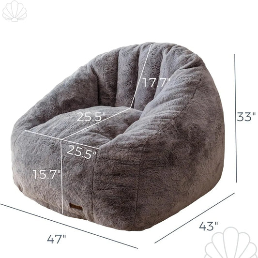 Jumbo Bean Bag Chair, Bean Bag Sofa for Adults and Children with Padding, Casual Floor Sofa, Bean Bag Sofa Chair