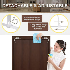 Furniture Anchors Upgraded Furniture Straps for Baby Proofing, Prevent Falling Anti Tip Earthquake Straps for Child Safety