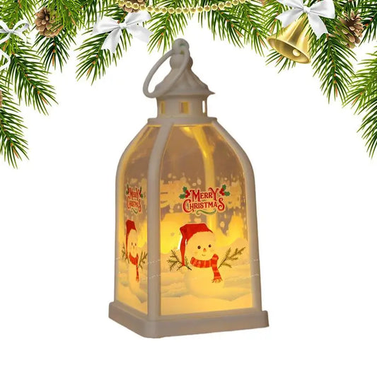 Christmas Lantern LED Candle Light Tabletop Christmas Decoration Battery Operated LED Candle Light For Holiday Centerpieces