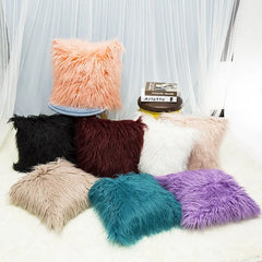 Fur Pillowcase Cushion Cover Decorative Long Hair Pillow Plush Case New Luxury Series Style Faux Throw Cushion Decor