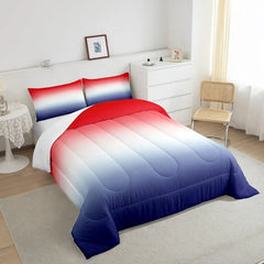 Comforter Set Kids Teens Dark Blue and Black Striped Bedding Bed Set Decor Modern Fashion Comforter Inner Fill Bedroom