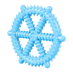 Dog Toys For Aggressive Chewers Dog Toothbrush Chew Toy Puppy Teething Ring Indestructible Squeaky Toy Food-Grade Teethers For