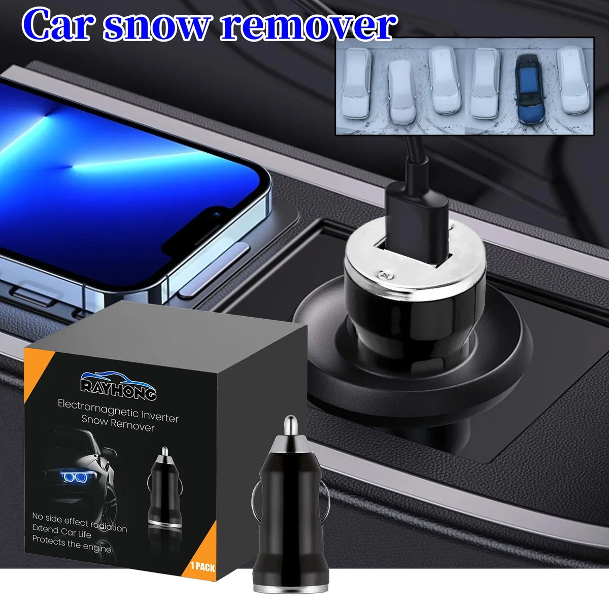 Electromagnetic Snow Remover Vehicle Microwave Molecular Deicing Instrument Car Deicer Device Defroster For Auto Window Glass