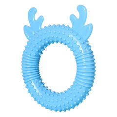 Dog Toys For Aggressive Chewers Dog Toothbrush Chew Toy Puppy Teething Ring Indestructible Squeaky Toy Food-Grade Teethers For