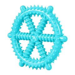 Dog Toys For Aggressive Chewers Dog Toothbrush Chew Toy Puppy Teething Ring Indestructible Squeaky Toy Food-Grade Teethers For