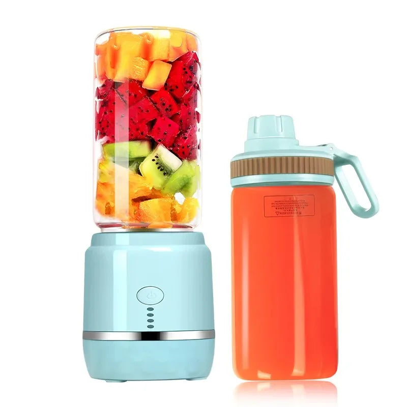 Portable Electric Fruit Juicer Wireless USB Rechargeable 6 Blades Mini Mixer Multifunction Summer Smoothie Blender Machine