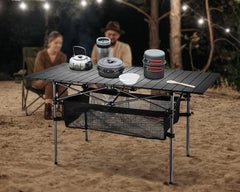 Camping Table Aluminum Picnic Table Waterproof and Rust Resistant Portable Desk