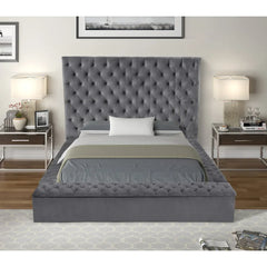 6PC Bedroom Set Modern Tufted Velvet Bedroom Set Includes Bed, Nightstand, dressing table; Makeup Mirror; Chest of drawer