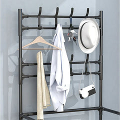 5 tier simple coat rack, multi-functional coat rack, strong and stable material, household dust storage shoe racks