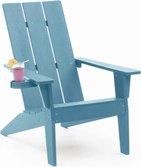 Adirondack Chair Weather Resistant with Cup Holder Fire Pit Chairs Adorondic Plastic Outdoor Chairs for Firepit Area Seating