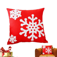 Christmas Embroidered Pillow Cover 18X18 Inch Christmas Embroidered Pillowcase Cushion Cover Zipper Closure Pillowcase Enhance