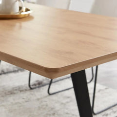 67" Modern mid-Century Dining Table and Chairs, Rectangular Wooden and Expandable Table, Space-Saving Multifunctional