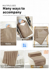 Newborn Baby Blanket Cotton Knit Infant Girl Boy Bedding Quilt 90*70CM Fashion Solid Toddler Stroller Swaddling Super Soft Plaid