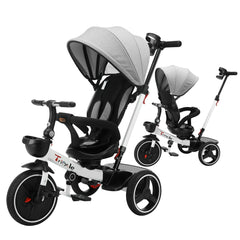 UBRAVOO Baby Stroller Tricycle Bike, 360 Degree Rotation Sitting & Lying,Celerity Disassembly & Assembly,18-60 Months,HLF6018